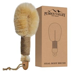 Sisal Dry Body Brush Natural Bristle Exfoliating Brush Body Scrubber for Skincare and Beauty to Improve Blood Circulation Exfoliate Skin Healthy