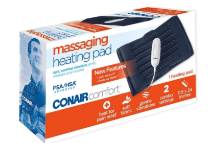 ConairComfort 11.5" x 24" Massaging Heating Pad, Soothing Heat and Massage with Auto-off