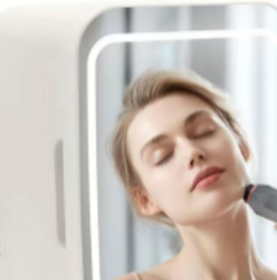 Color Random Skin Care Refrigerator With Dimmable LED Light Mirror (Option: Color Random)