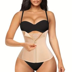 Zipper Tummy - Slim Waist Trainer Shapewear Daily Certified High - Compression (Option: Nude-M)