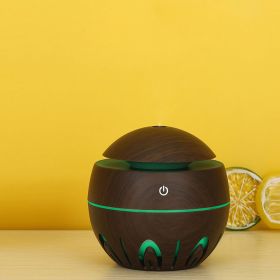1pc Hollow Mushroom Humidifier; Configured With Power Cable (Color: Brown)